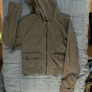 Hollister Olive Green Hooded Jacket
